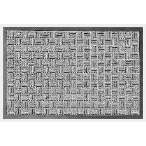 A1 Home Collections LLC A1HC New Durable and Versatile Polypropylene Rubber Door Mat All Weather Inside Outside Door Mat 32"x48" - Criss Cross Grey