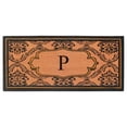 thumbnail image 1 of A1HC Natural Coir and PVC Monogrammed Floral Design Door Mat, 30" x 60", Anti-Shed Treated Durable Heavy Duty Front Door Mat for Outdoor Entrance, 1 of 7