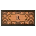 thumbnail image 1 of A1HC Natural Coir and PVC Monogrammed Floral Design Door Mat, 30" x 60", Anti-Shed Treated Durable Heavy Duty Front Door Mat for Outdoor Entrance, 1 of 7
