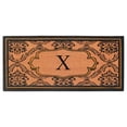 thumbnail image 1 of A1HC Natural Coir and PVC Monogrammed Floral Design Door Mat, 30" x 60", Anti-Shed Treated Durable Heavy Duty Front Door Mat for Outdoor Entrance, 1 of 7
