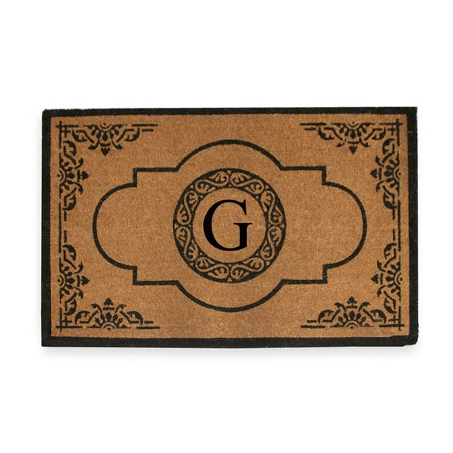 A1 Home Collections LLC X-Large Abrilina Entry Mat 36" X 72" Coir Doormat Front Door Mats Monogrammed