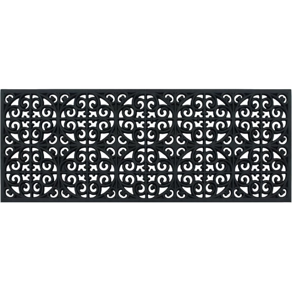 A1HC Large Rubber Doormat 18" x48" – Heavy Duty Door Mat for Indoor/Outdoor Use, Scrapes Dirt & Grime, Ideal for Entryway, Patio & High Traffic Areas