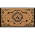 thumbnail image 1 of A1 Home Collections 36"x72" Natural Coir Monogrammed Doormat with PVC Backing, Heavy Duty Anti-Shed Front Door Mat, Easy to Clean, 1 of 8