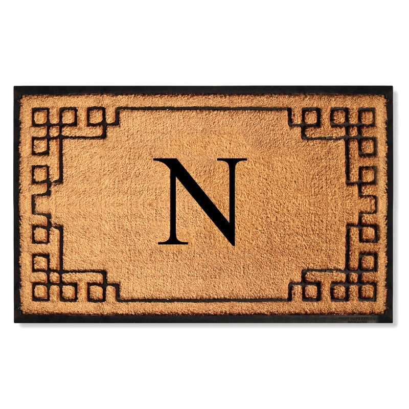 A1 Home Collections Natural Coir & Rubber Door Mat, Long-Lasting Entrance Doormats for Front Door, Thick & Non-Slip Durable Outdoor Entry Mat 36" x 72"