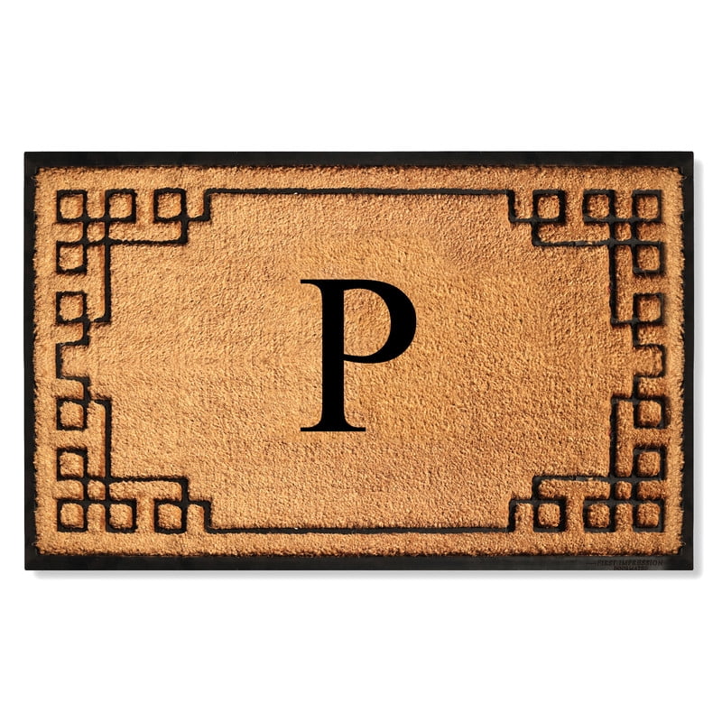 A1 Home Collections Natural Coir & Rubber Door Mat, Long-Lasting Entrance Doormats for Front Door, Thick & Non-Slip Durable Outdoor Entry Mat 36" x 72"