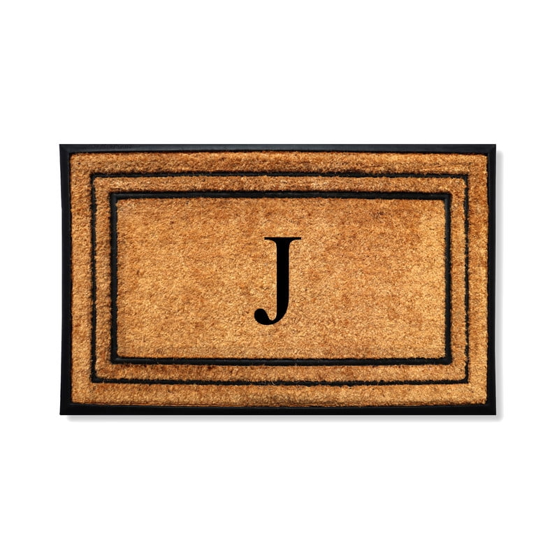 A1 Home Collections Natural Coir & Rubber Door Mat, Long-Lasting Entrance Doormats for Front Door, Thick & Non-Slip Durable Outdoor Entry Mat 25" x 57"