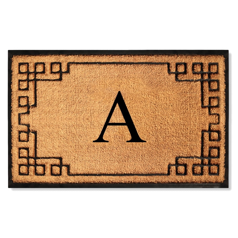 A1 Home Collections Natural Coir & Rubber Door Mat, Long-Lasting Entrance Doormats for Front Door, Thick & Non-Slip Durable Outdoor Entry Mat 36" x 72"