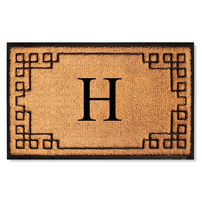 A1 Home Collections Natural Coir & Rubber Door Mat, Long-Lasting Entrance Doormats for Front Door, Thick & Non-Slip Durable Outdoor Entry Mat 36" x 72"