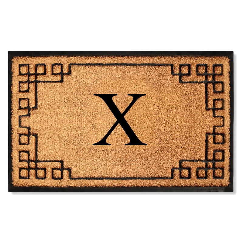 A1 Home Collections Natural Coir & Rubber Door Mat, Long-Lasting Entrance Doormats for Front Door, Thick & Non-Slip Durable Outdoor Entry Mat 36" x 72"