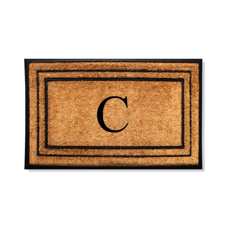 A1 Home Collections Natural Coir & Rubber Door Mat, Long-Lasting Entrance Doormats for Front Door, Thick & Non-Slip Durable Outdoor Entry Mat 30" x 60"