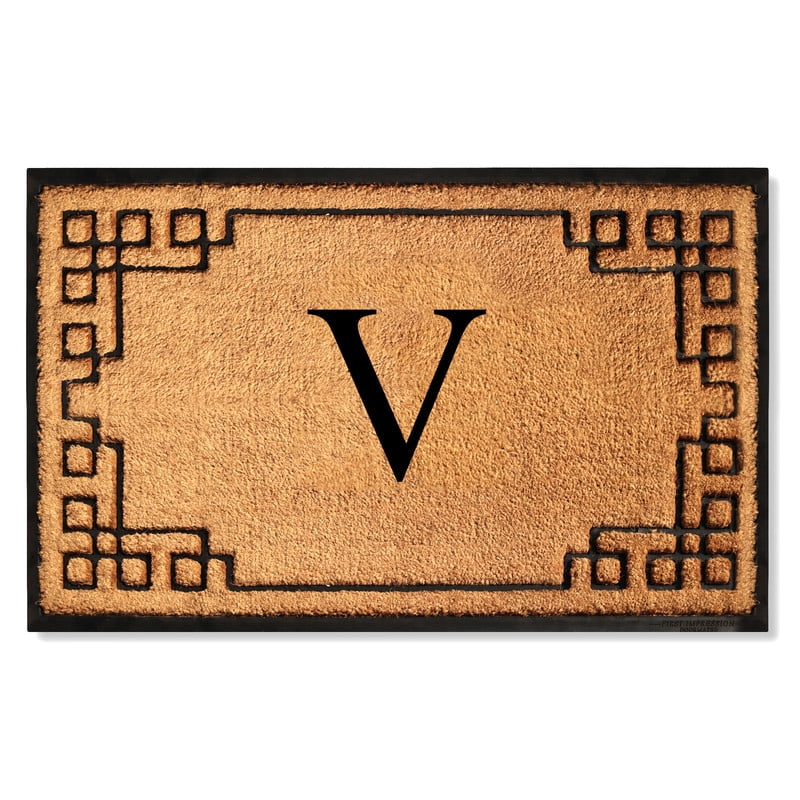 A1 Home Collections Natural Coir & Rubber Door Mat, Long-Lasting Entrance Doormats for Front Door, Thick & Non-Slip Durable Outdoor Entry Mat 36" x 72"