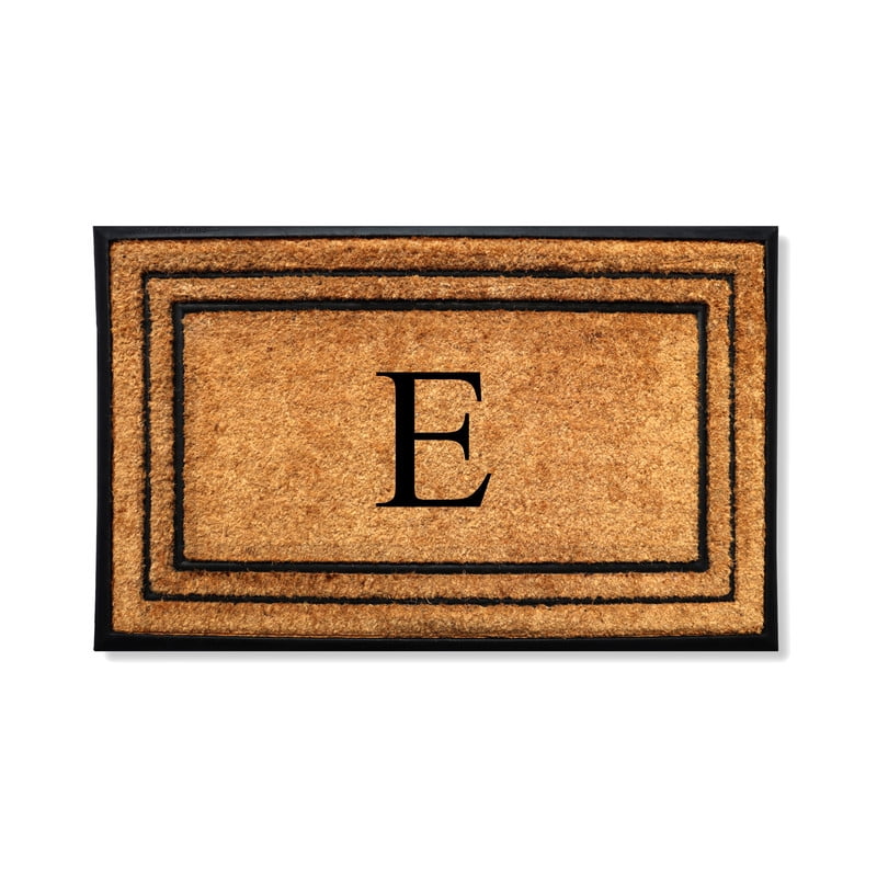 A1 Home Collections Natural Coir & Rubber Door Mat, Long-Lasting Entrance Doormats for Front Door, Thick & Non-Slip Durable Outdoor Entry Mat 24" x 39"