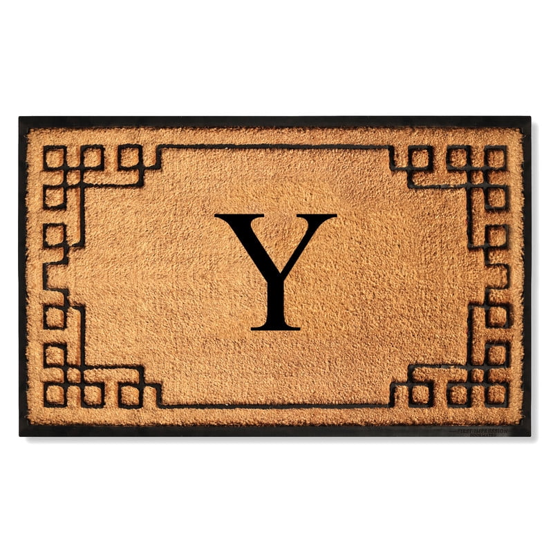 A1 Home Collections Natural Coir & Rubber Door Mat, Long-Lasting Entrance Doormats for Front Door, Thick & Non-Slip Durable Outdoor Entry Mat 36" x 72"