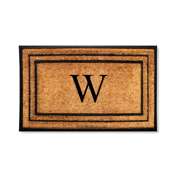 A1 Home Collections Natural Coir & Rubber Door Mat, Long-Lasting Entrance Doormats for Front Door, Thick & Non-Slip Durable Outdoor Entry Mat 24" x 39"