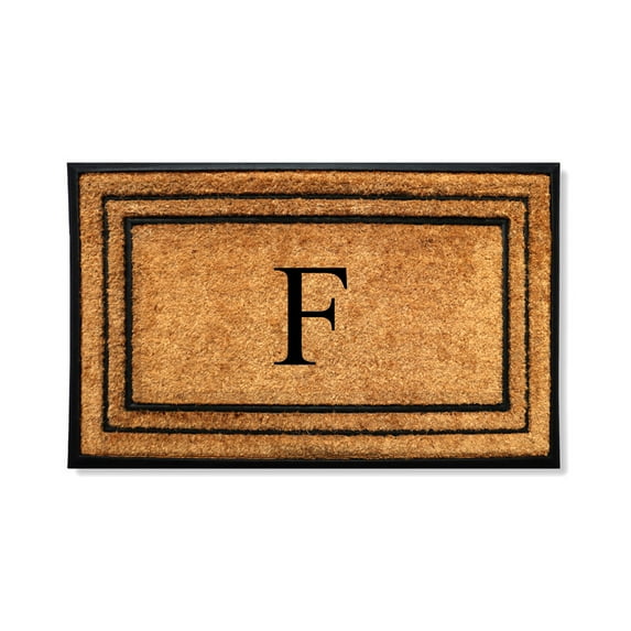 A1 Home Collections Natural Coir & Rubber Door Mat, Long-Lasting Entrance Doormats for Front Door, Thick & Non-Slip Durable Outdoor Entry Mat 18" x 32"
