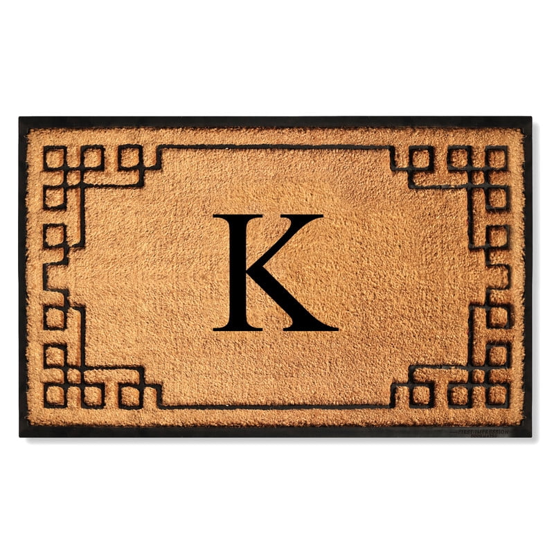 A1 Home Collections Natural Coir & Rubber Door Mat, Long-Lasting Entrance Doormats for Front Door, Thick & Non-Slip Durable Outdoor Entry Mat 36" x 72"