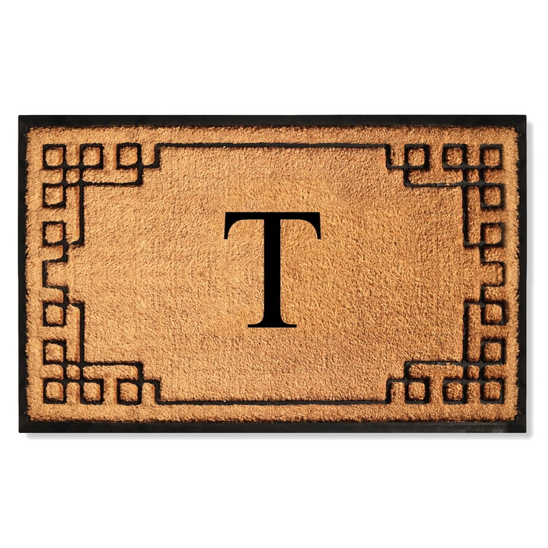 A1 Home Collections Natural Coir & Rubber Door Mat, Long-Lasting Entrance Doormats for Front Door, Thick & Non-Slip Durable Outdoor Entry Mat 36" x 72"