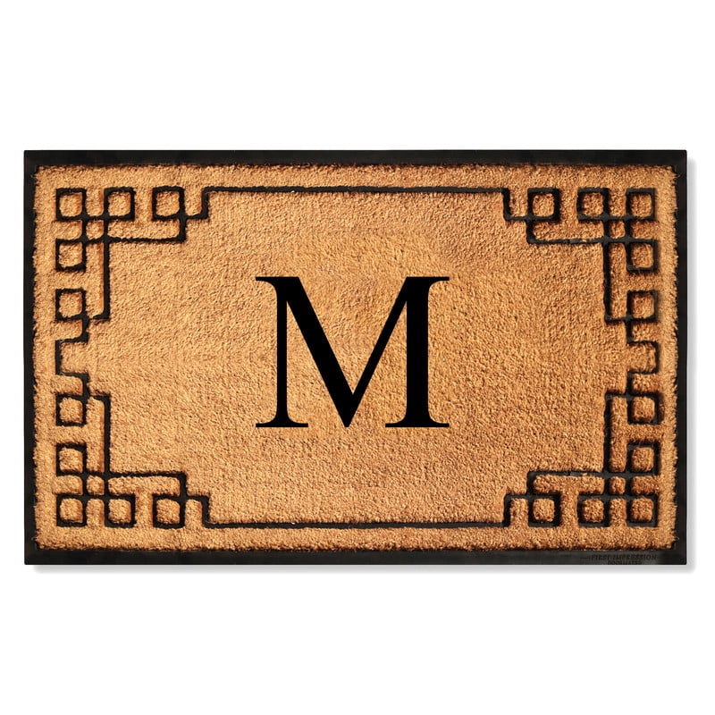 A1 Home Collections Natural Coir & Rubber Door Mat, Long-Lasting Entrance Doormats for Front Door, Thick & Non-Slip Durable Outdoor Entry Mat 36" x 72"