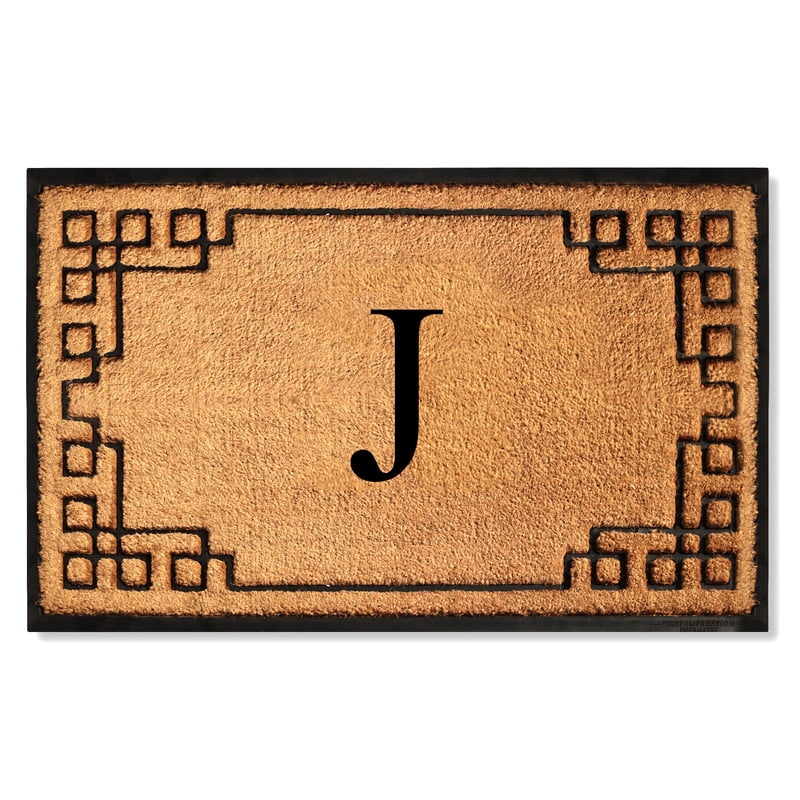 A1 Home Collections Natural Coir & Rubber Door Mat, Long-Lasting Entrance Doormats for Front Door, Thick & Non-Slip Durable Outdoor Entry Mat 36" x 72"