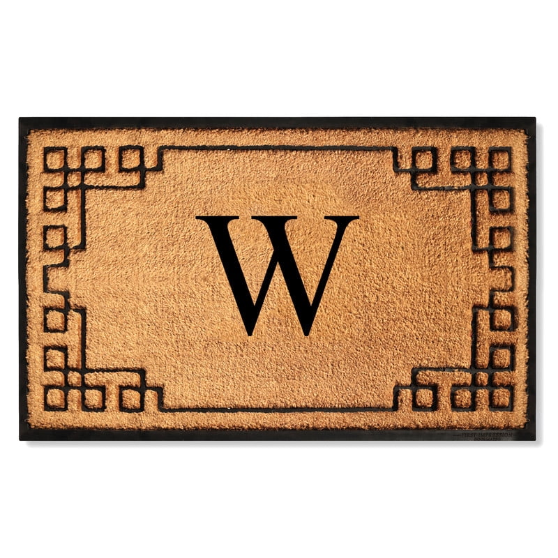 A1 Home Collections Natural Coir & Rubber Door Mat, Long-Lasting Entrance Doormats for Front Door, Thick & Non-Slip Durable Outdoor Entry Mat 36" x 72"