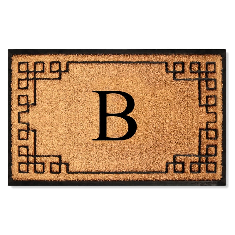 A1 Home Collections Natural Coir & Rubber Door Mat, Long-Lasting Entrance Doormats for Front Door, Thick & Non-Slip Durable Outdoor Entry Mat 36" x 72"