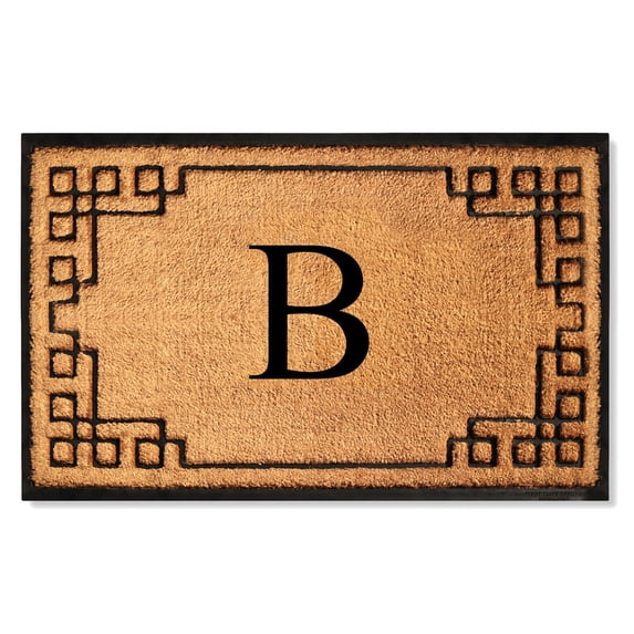 A1 Home Collections Natural Coir & Rubber Door Mat, Long-Lasting Entrance Doormats for Front Door, Thick & Non-Slip Durable Outdoor Entry Mat 24" x 39"