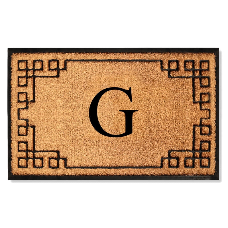 A1 Home Collections Natural Coir & Rubber Door Mat, Long-Lasting Entrance Doormats for Front Door, Thick & Non-Slip Durable Outdoor Entry Mat 36" x 72"