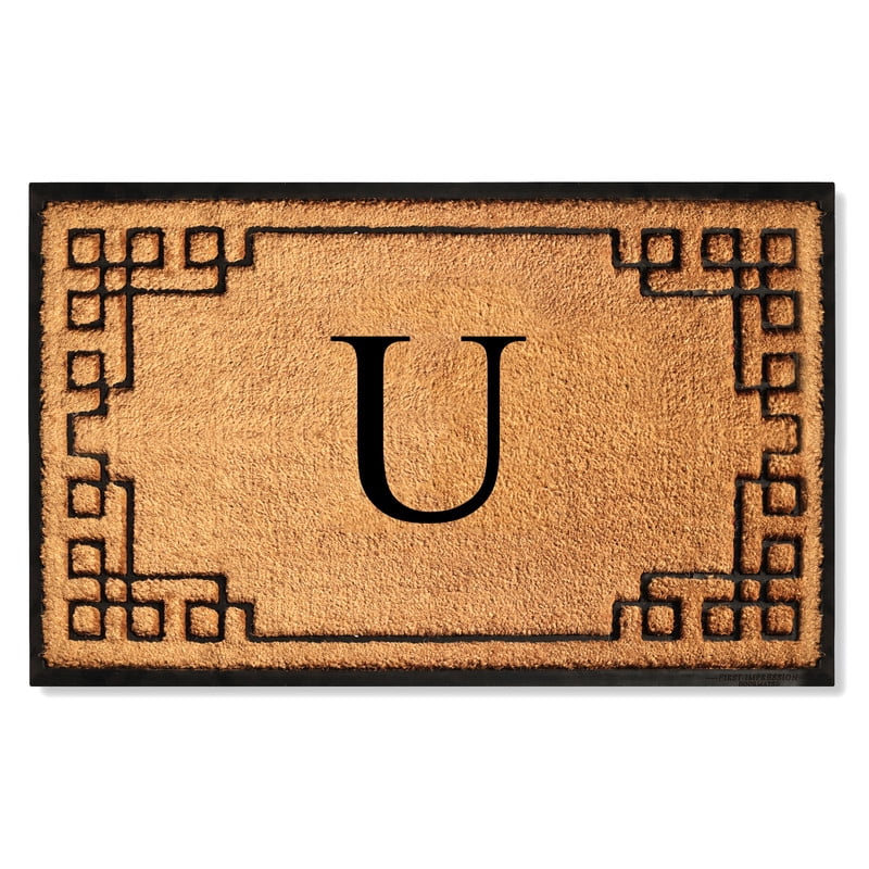 A1 Home Collections Natural Coir & Rubber Door Mat, Long-Lasting Entrance Doormats for Front Door, Thick & Non-Slip Durable Outdoor Entry Mat 36" x 72"
