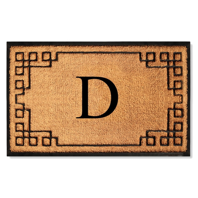 A1 Home Collections Natural Coir & Rubber Door Mat, Long-Lasting Entrance Doormats for Front Door, Thick & Non-Slip Durable Outdoor Entry Mat 36" x 72"