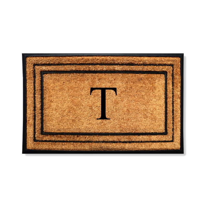 A1 Home Collections Natural Coir & Rubber Door Mat, Long-Lasting Entrance Doormats for Front Door, Thick & Non-Slip Durable Outdoor Entry Mat 30" x 60"