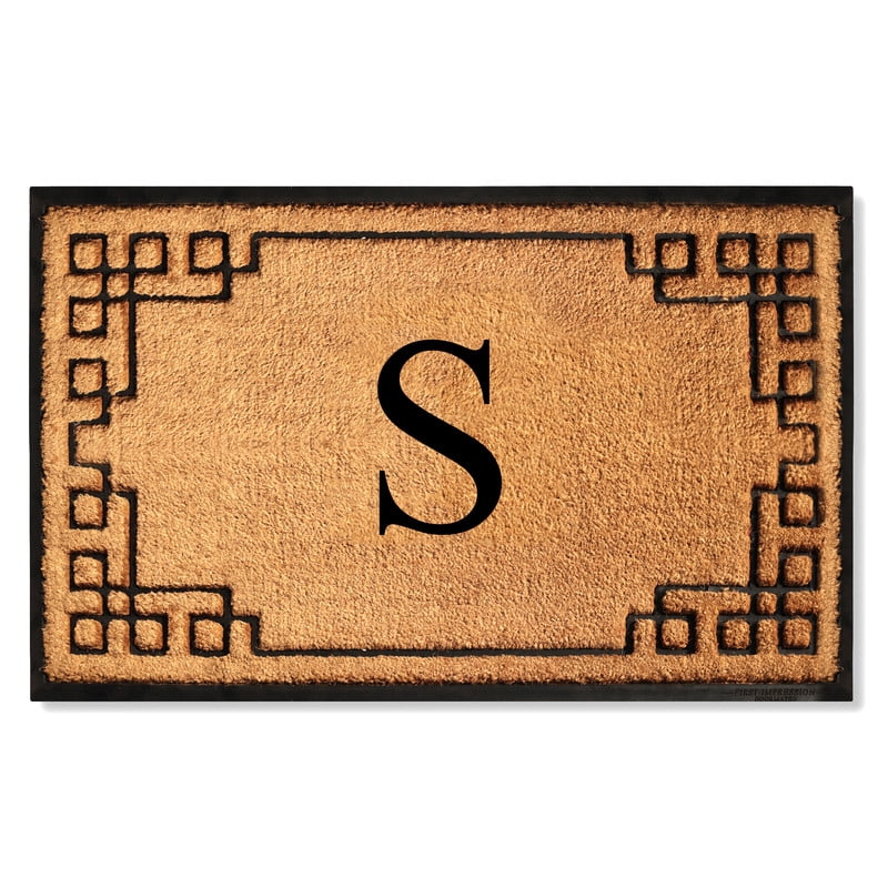 A1 Home Collections Natural Coir & Rubber Door Mat, Long-Lasting Entrance Doormats for Front Door, Thick & Non-Slip Durable Outdoor Entry Mat 36" x 72"