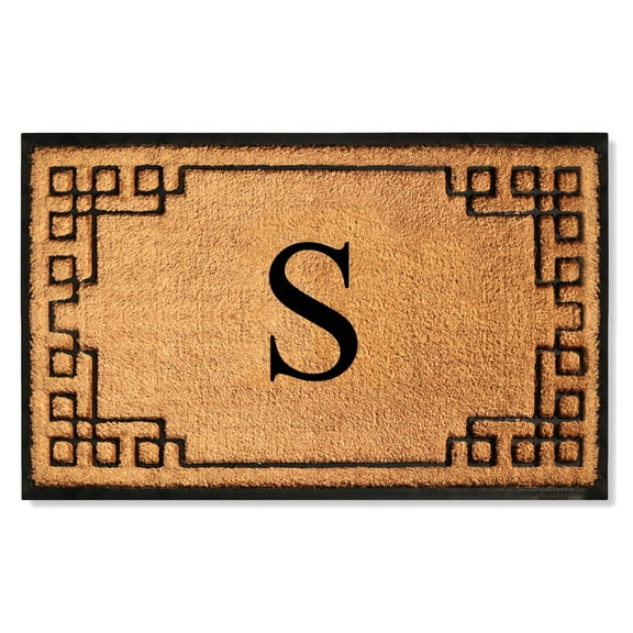 A1 Home Collections Natural Coir & Rubber Door Mat, Long-Lasting Entrance Doormats for Front Door, Thick & Non-Slip Durable Outdoor Entry Mat 24" x 39"