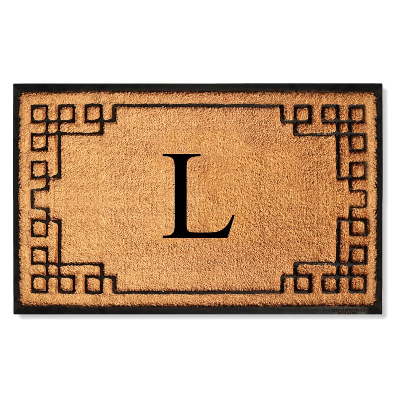 A1 Home Collections Natural Coir & Rubber Door Mat, Long-Lasting Entrance Doormats for Front Door, Thick & Non-Slip Durable Outdoor Entry Mat 36" x 72"