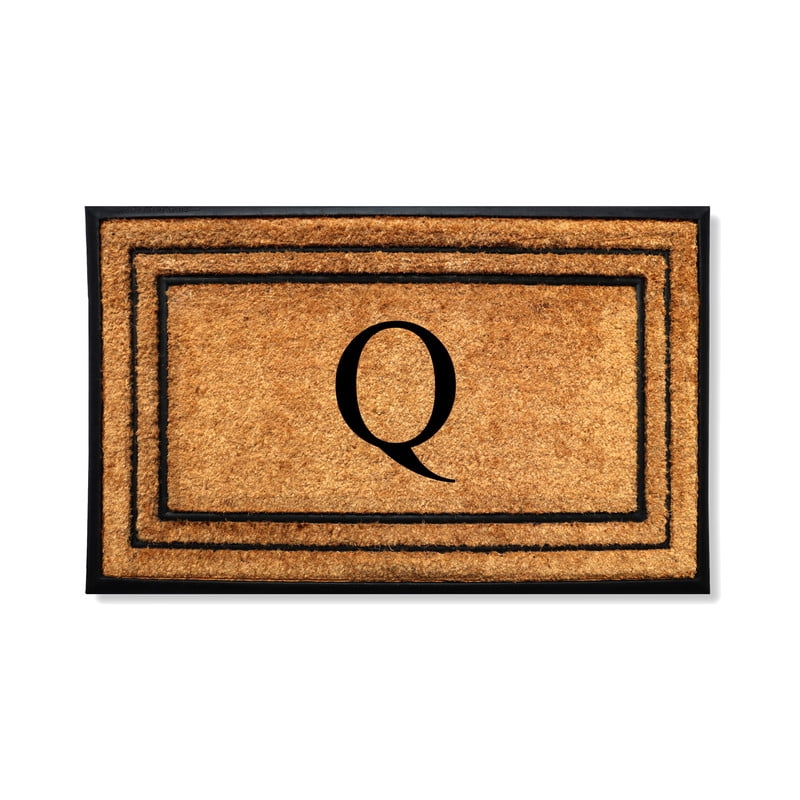 A1 Home Collections Natural Coir & Rubber Door Mat, Long-Lasting Entrance Doormats for Front Door, Thick & Non-Slip Durable Outdoor Entry Mat 30" x 60"