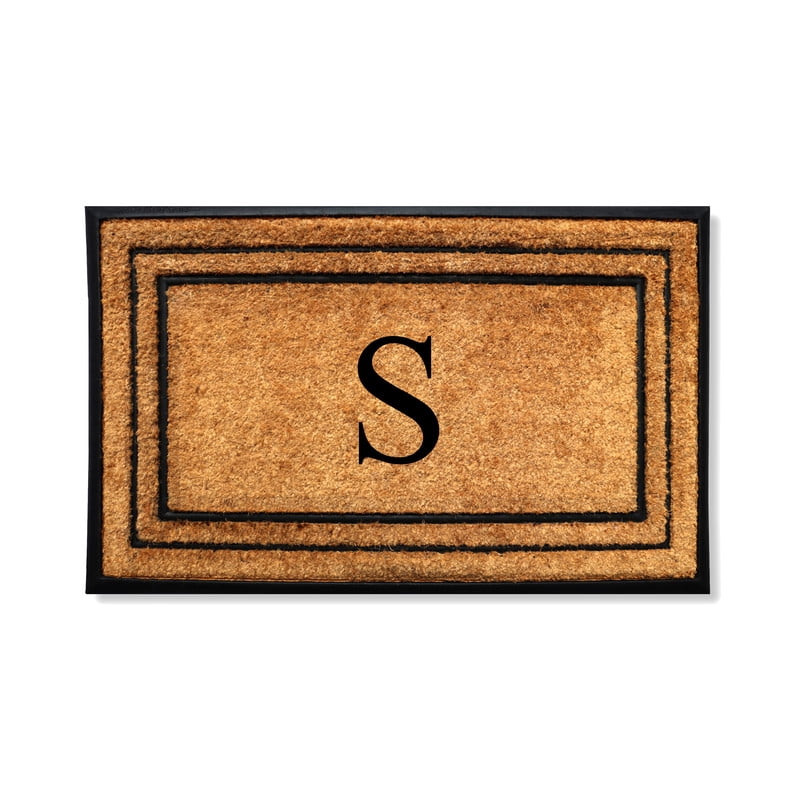 A1 Home Collections Natural Coir & Rubber Door Mat, Long-Lasting Entrance Doormats for Front Door, Thick & Non-Slip Durable Outdoor Entry Mat 30" x 60"