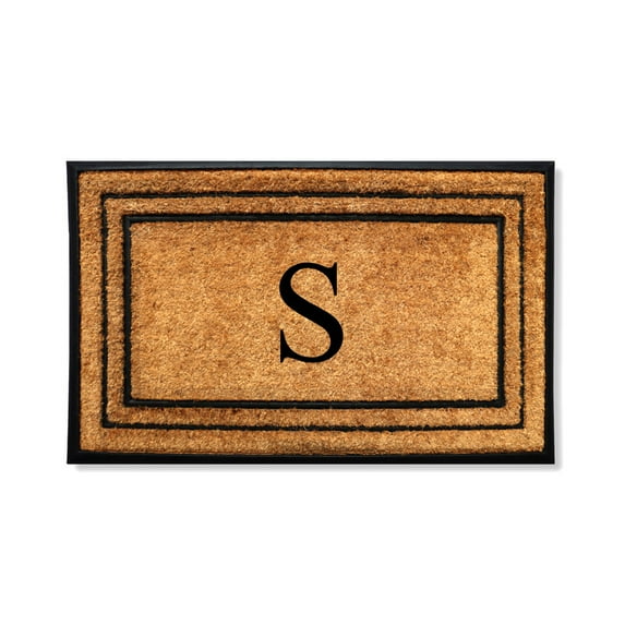A1 Home Collections Natural Coir & Rubber Door Mat, Long-Lasting Entrance Doormats for Front Door, Thick & Non-Slip Durable Outdoor Entry Mat 24" x 39"