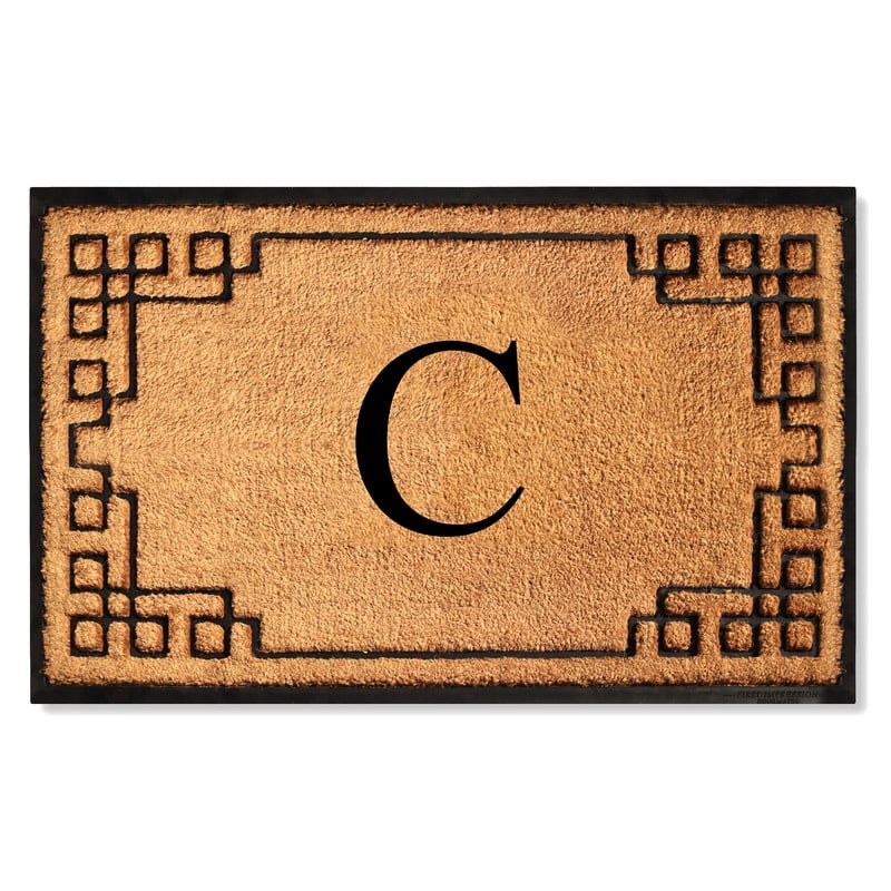 A1 Home Collections Natural Coir & Rubber Door Mat, Long-Lasting Entrance Doormats for Front Door, Thick & Non-Slip Durable Outdoor Entry Mat 36" x 72"