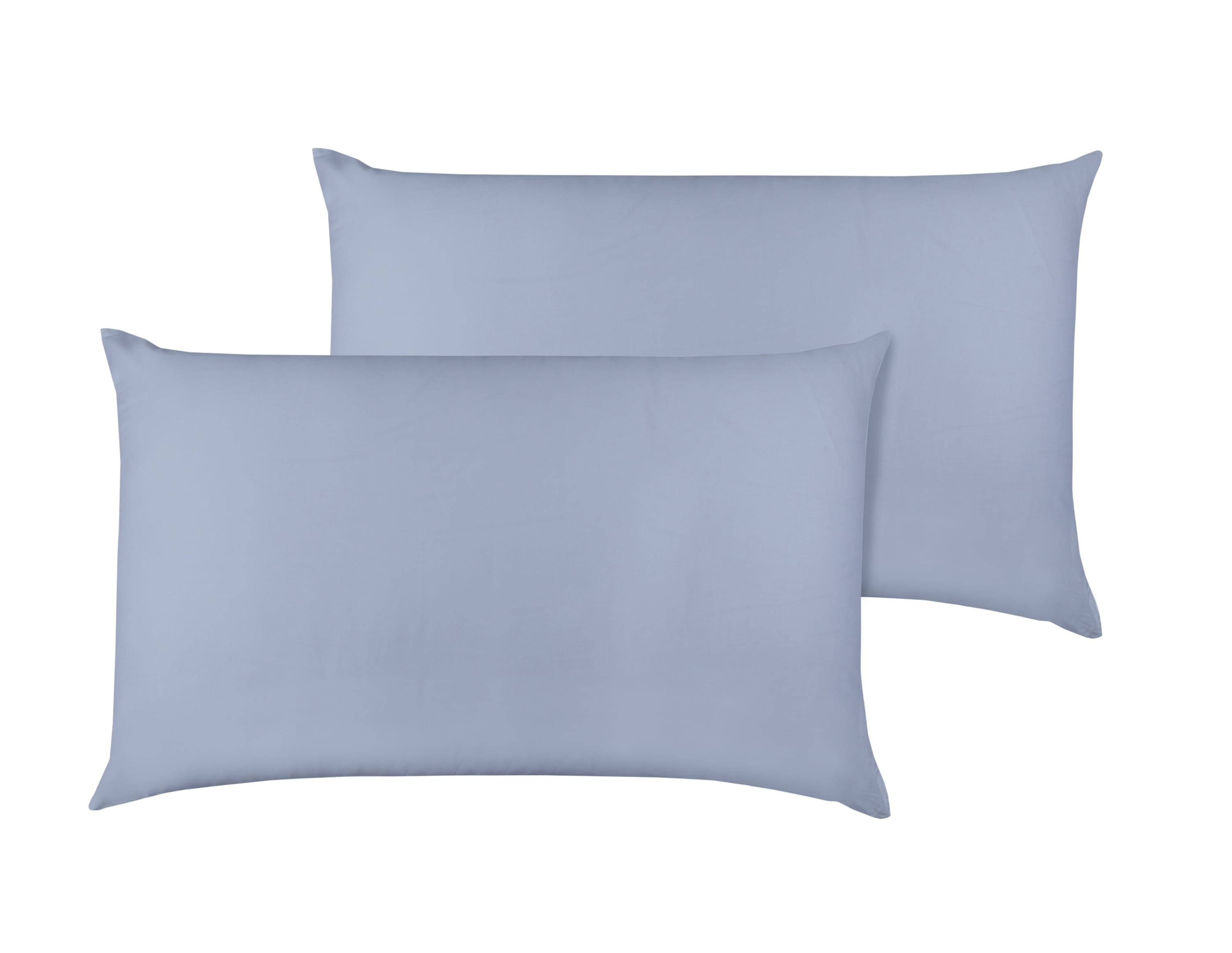 Light Blue Organic Cotton Hypoallergenic Queen Pillowcase Pair