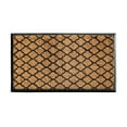 thumbnail image 1 of A1 Home Collections Orgee Black/Beige, Rubber Coir Outdoor Doormat, 30' x 48', Non-Slip Backing, 1 of 6