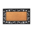 thumbnail image 1 of A1 Home Collections 38"×23" Natural Coir & Rubber Doormat - Decorative Welcome Design, Heavy Duty Coconut Fiber Entry Mat with Non-Slip Backing - Anti-Shed Treated, Low Profile Outdoor Front Door Mat, 1 of 6