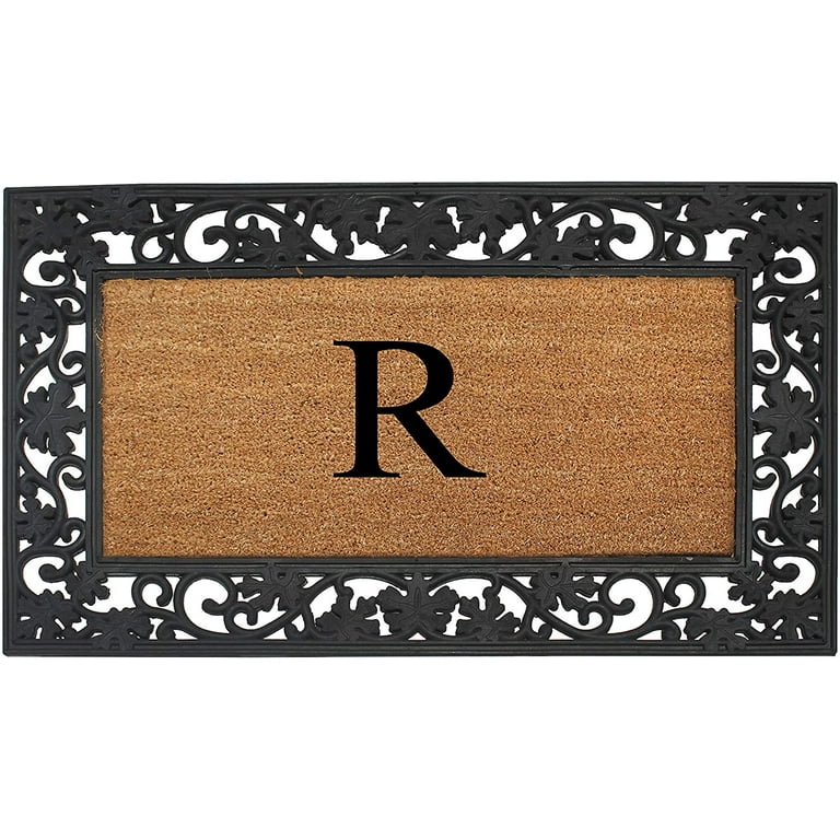 A1 Home Collections A1HC Welcome Mat Black/Beige 23 in. x 38 in