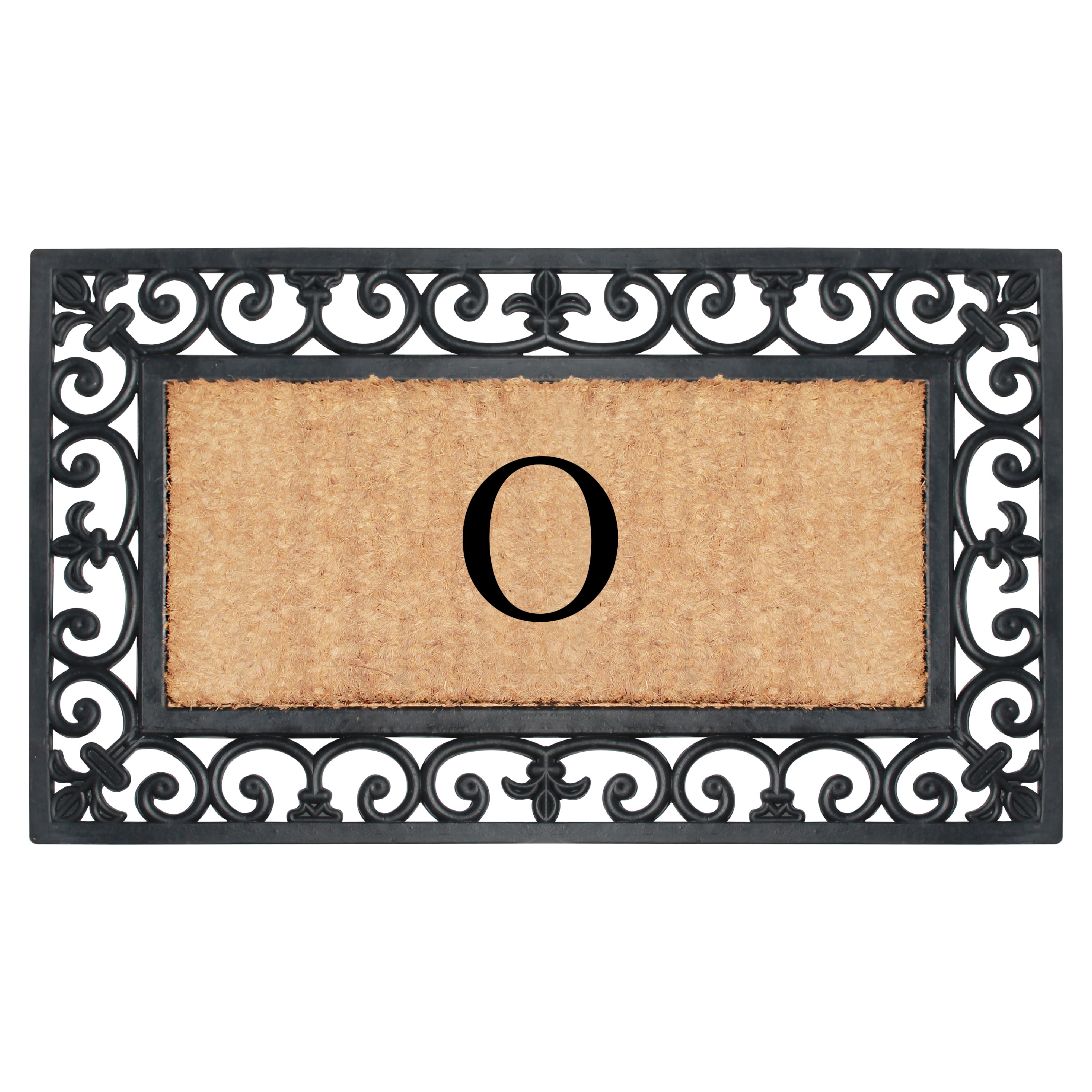 A1 Home Collections Outdoor Paisley Front Entrance Doormat, Black/Brown, 30 in x 18 in