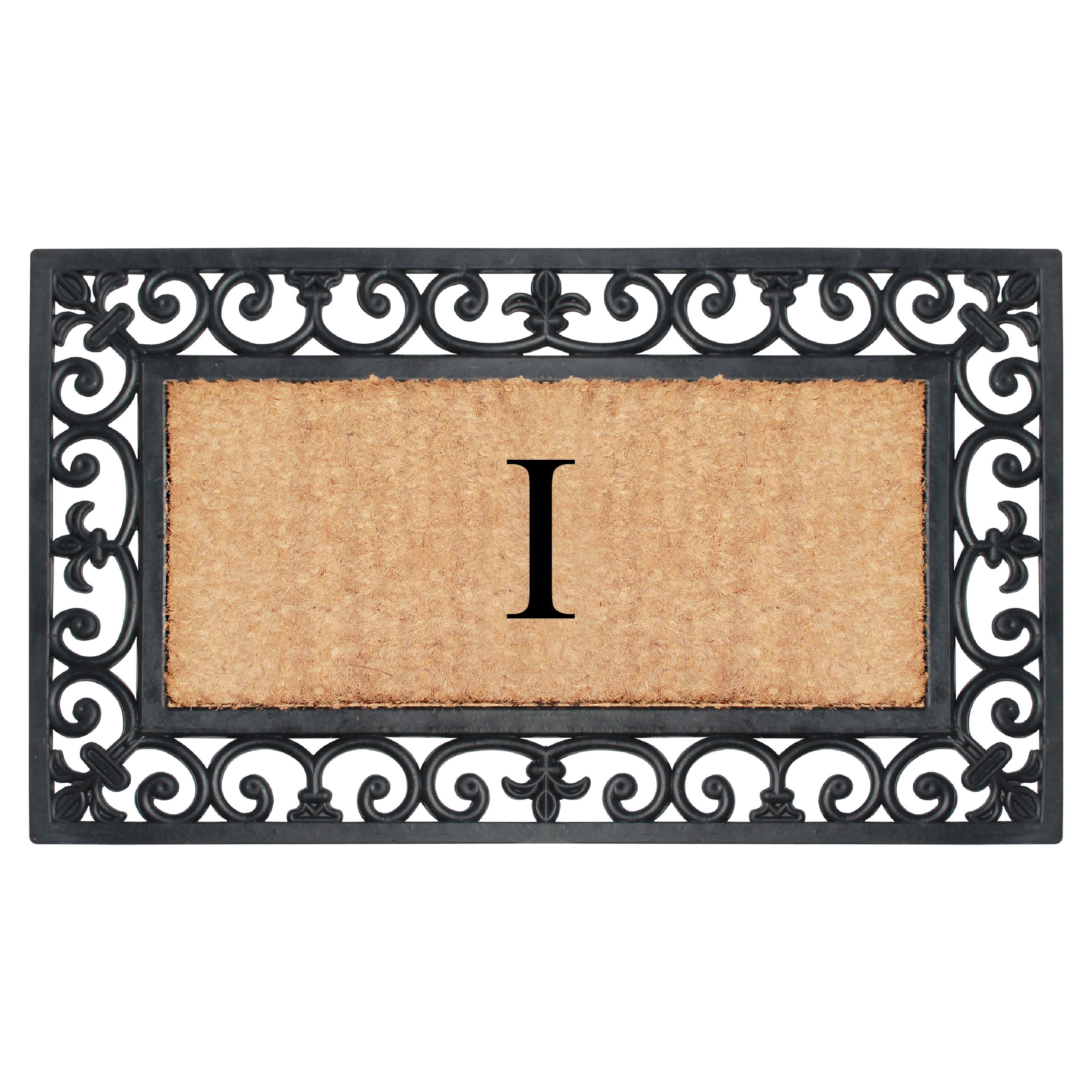 A1 Home Collections Outdoor Paisley Front Entrance Doormat, Black/Brown, 30 in x 18 in