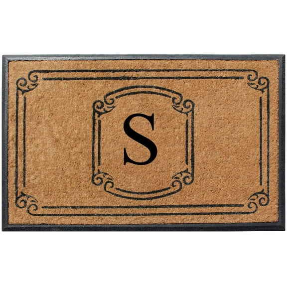 A1 Home Collections Rubber and Coir Molded Door Mat 30x48 Inch Designer Hand-Crafted ,Personalized ,Double/Single Door Mat