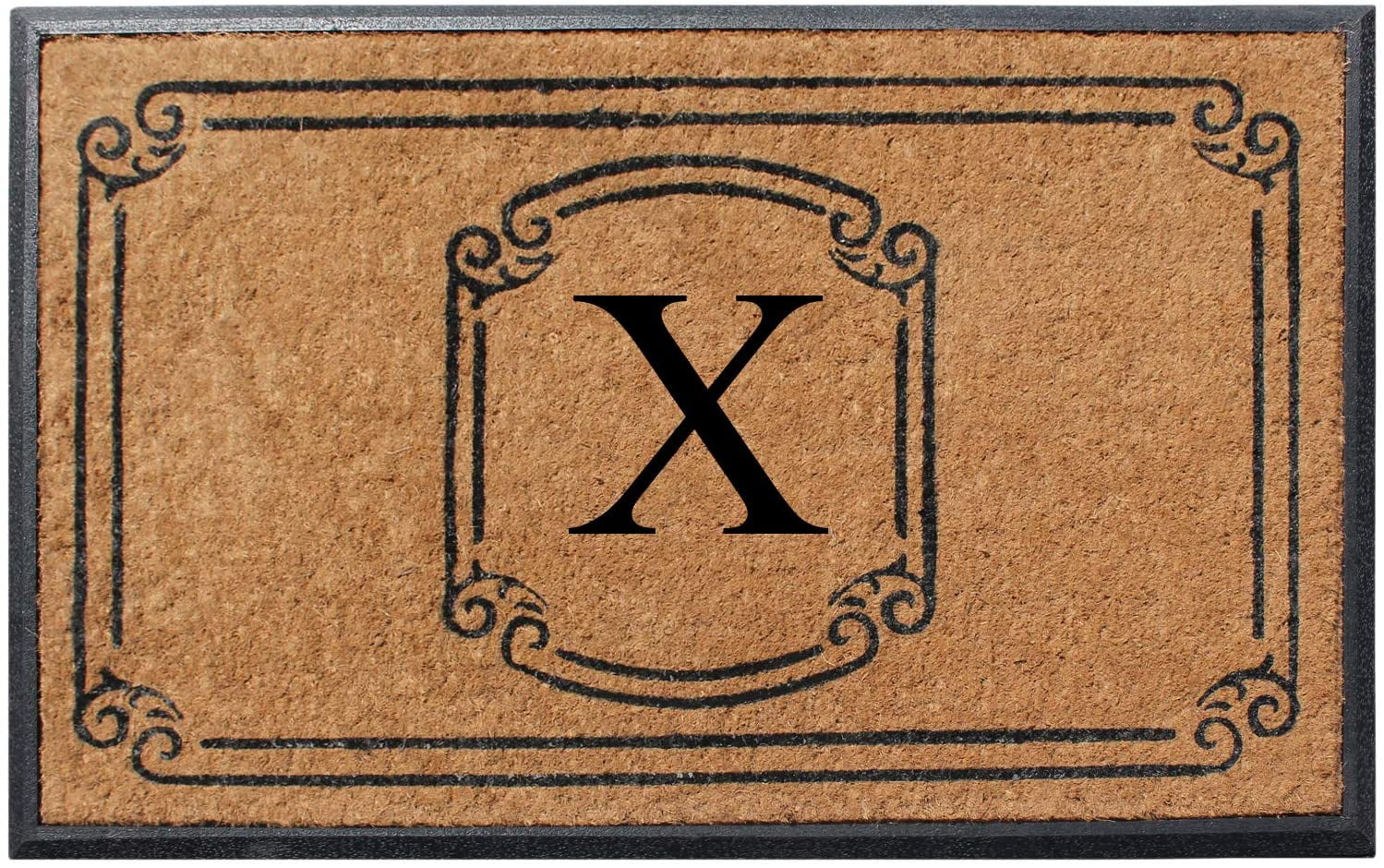 A1 Home Collections Rubber and Coir Molded Door Mat 30x48 Inch Designer Hand-Crafted ,Personalized ,Double/Single Door Mat
