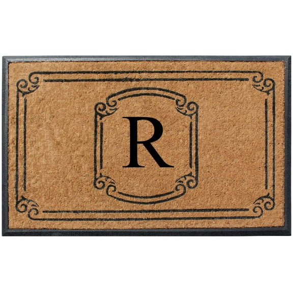 A1 Home Collections Rubber and Coir Molded Door Mat 30x48 Inch Designer Hand-Crafted ,Personalized ,Double/Single Door Mat