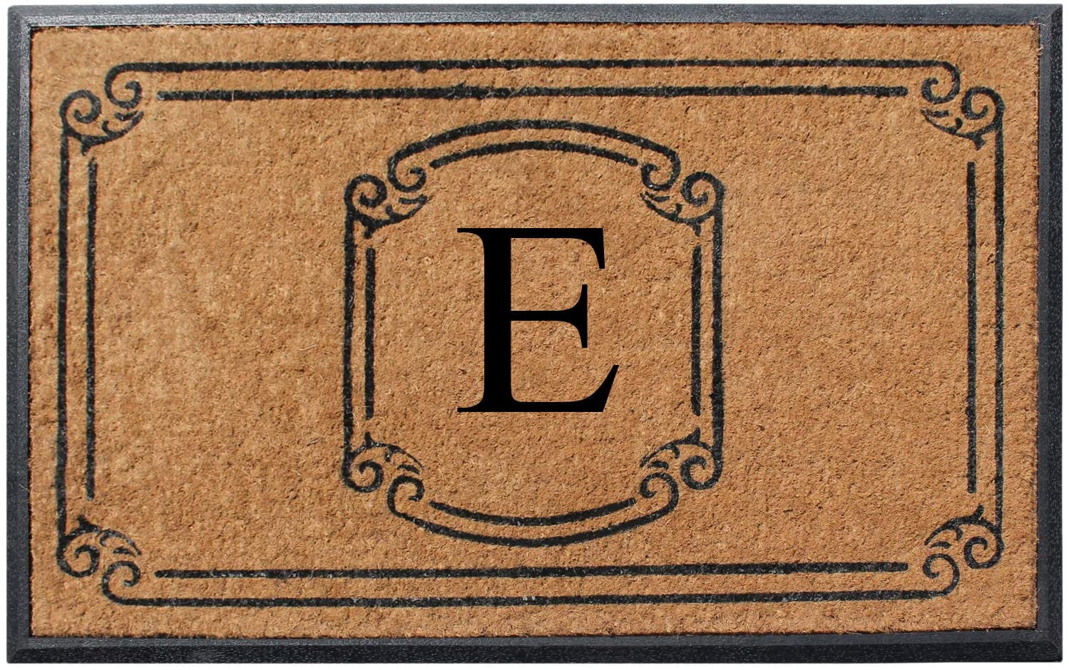 A1 Home Collections Rubber and Coir Molded Door Mat 30x48 Inch Designer Hand-Crafted ,Personalized ,Double/Single Door Mat