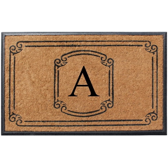 A1 Home Collections Rubber and Coir Molded Door Mat 30x48 Inch Designer Hand-Crafted ,Personalized ,Double/Single Door Mat