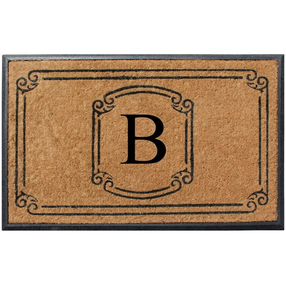 A1 Home Collections Rubber and Coir Molded Door Mat 30x48 Inch Designer Hand-Crafted ,Personalized ,Double/Single Door Mat