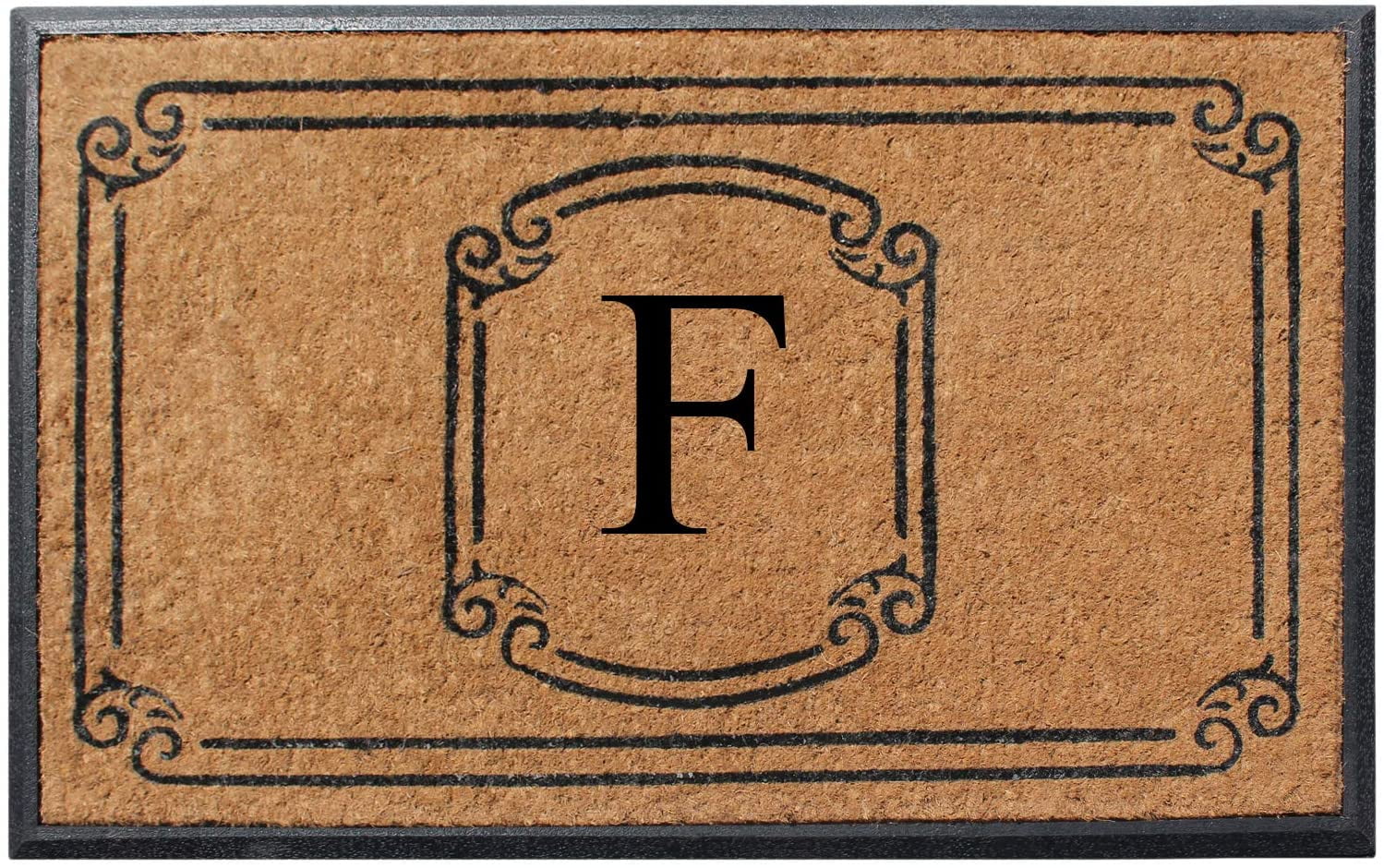 A1 Home Collections Rubber and Coir Molded Door Mat 30x48 Inch Designer Hand-Crafted ,Personalized ,Double/Single Door Mat